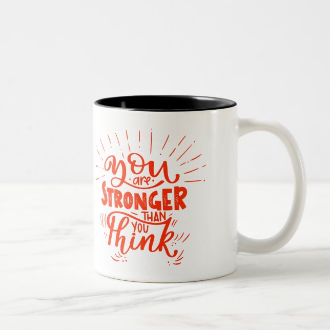 Taza Bicolor Eres Más Fuerte De Lo Que Crees (Derecha)