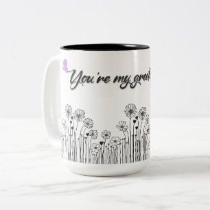 Taza Bicolor Eres mi mejor diversión: Regalo de mamá floral