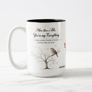 Taza Bicolor Eres mi todo - Serene Bird & Heart Tree