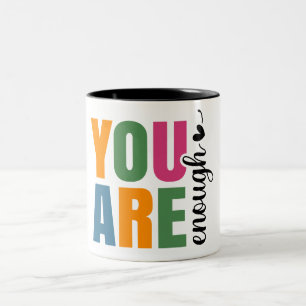 Taza Bicolor Eres Suficiente Inspirador
