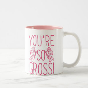 Taza Bicolor Eres tan grosero contra San Valentín