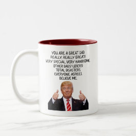Taza Bicolor Eres un gran papá Trump