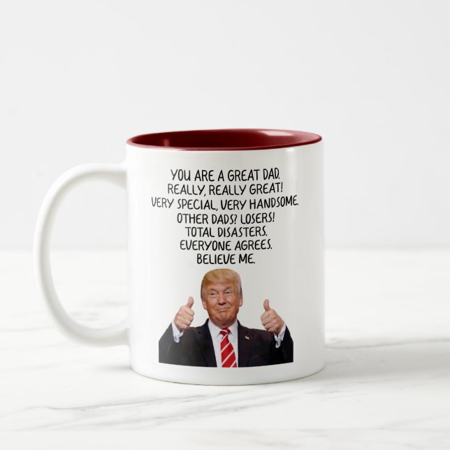 Taza Bicolor Eres un gran papá Trump (Izquierda)