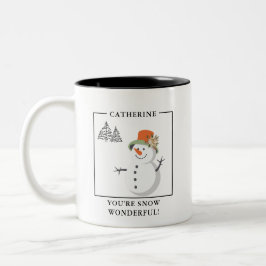 Taza Bicolor "¡Eres una nieve maravillosa!" Mug personalizado