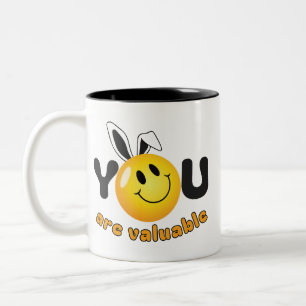 Taza Bicolor Eres Valioso Arte Motivacional - Corazón Adorable 