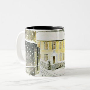 Taza Bicolor Eric Ravilious - Hallstead Road en la nieve,