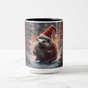 Taza Bicolor Erizo de Santa Caprichoso en el Lote de Árboles de