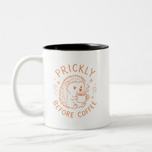 Taza Bicolor Erizo Malhumorado Antes del Café
