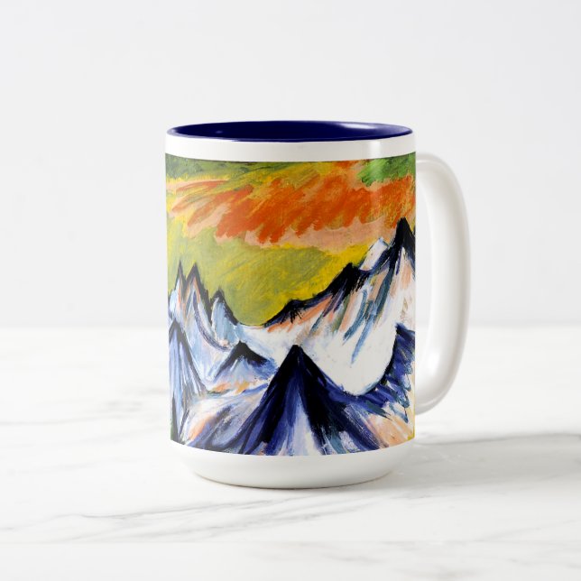 Taza Bicolor Ernst Kirchner - Berggipfel, (Anverso derecho)