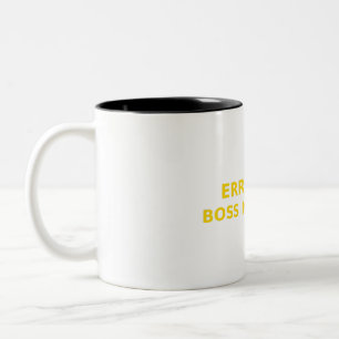 Taza Bicolor Error 404 Jefe No Encontrado Divertido Emprendedor