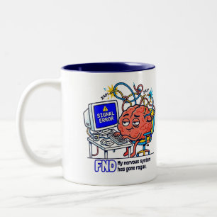 Taza Bicolor Error de señal del cerebro FND Sistema nervioso di