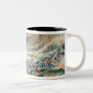 Taza Bicolor Erupción de un volcán en Martinica