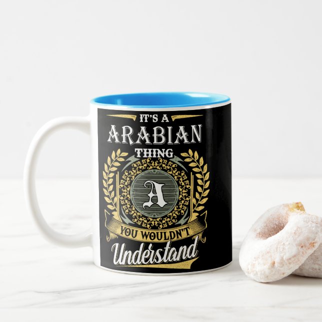 Taza Bicolor Es algo árabe que no entenderías (Con donut)