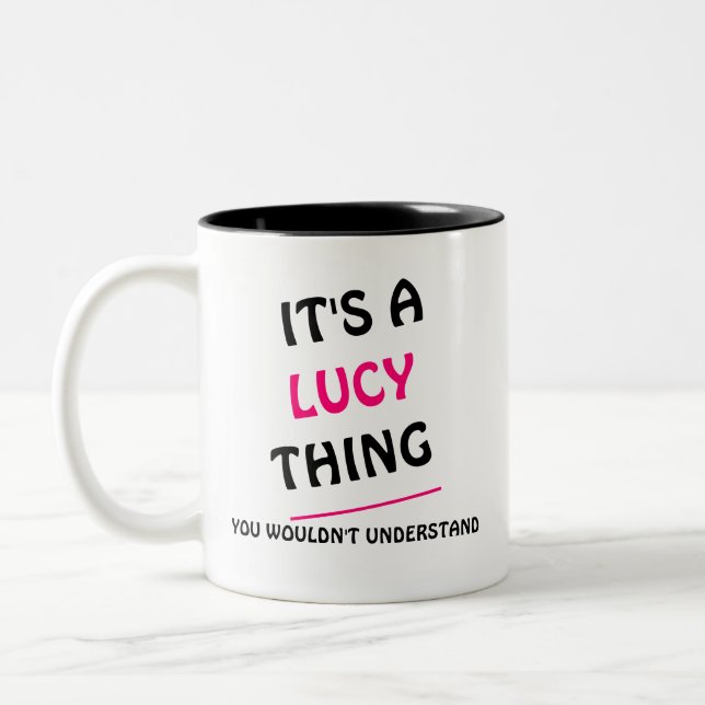 Taza Bicolor Es algo de Lucy que no entenderías. (Izquierda)