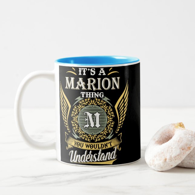 Taza Bicolor Es algo marionero que no puedes entender (Con donut)