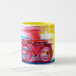 Taza Bicolor Es el arte Viaje-Original por Streater SQ