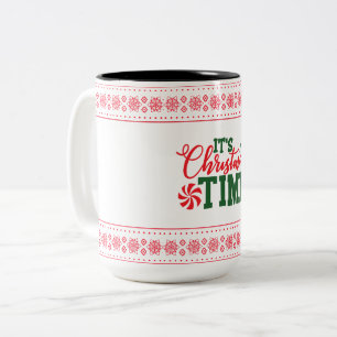 TAZA BICOLOR ES EL MOMENTO DE LOS NAVIDADES DE FERIAR NAVIDAD D