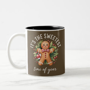 Taza Bicolor Es El Momento Más Dulce Del Año Gingerbread Xmas