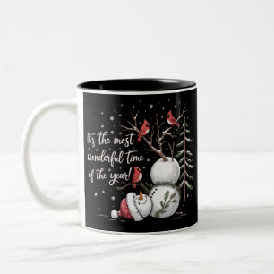 Taza Bicolor Es El Momento Más Maravilloso Del Año Muñeco De Ni