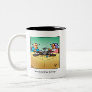 Taza Bicolor Es Gracioso Hacerlo Con Humor Mug