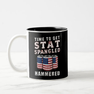 Taza Bicolor Es Hora de Emborracharse con Martillo Estrellado C