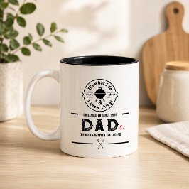 Taza Bicolor Es Lo Que Hago Fumo Carne Divertido Papá BBQ Coraz