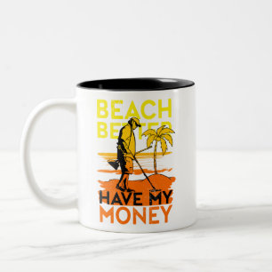 Taza Bicolor Es Mejor Que La Detección metalizado De La Playa T