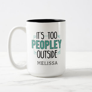 Taza Bicolor Es muy popular fuera de Introvert personalizado