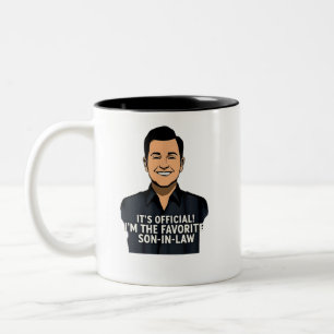 Taza Bicolor Es oficial, soy el yerno favorito Divertido