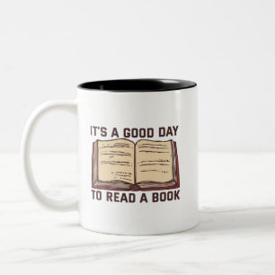 Taza Bicolor Es un buen libro leer un regalo para los amantes d