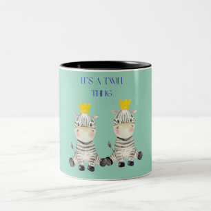 Taza Bicolor Es una cebra gemela