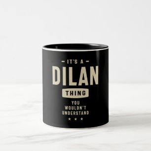 Taza Bicolor Es una cosa de Dilan - Nombre Dilan