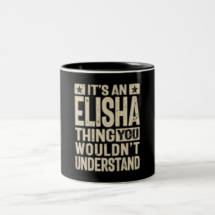 Taza Bicolor Es una cosa de Eliseo - Nombre de Eliseo