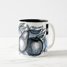 Taza Bicolor Esbozo de vida fija