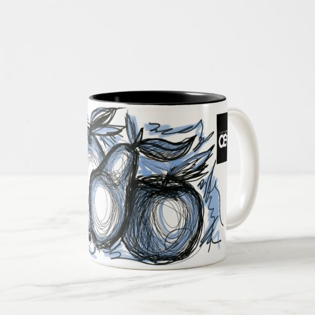 Taza Bicolor Esbozo de vida fija (Anverso derecho)