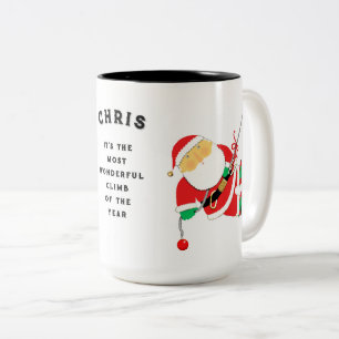 Taza Bicolor Escalada en Navidad