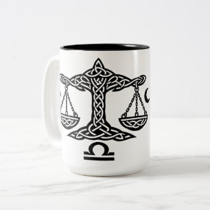 Taza Bicolor Escalas de Libra Celta por BurnsInHell