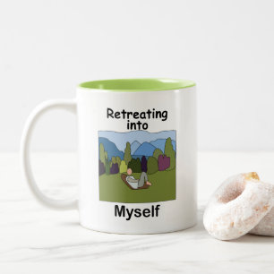 Taza Bicolor Escapada de fin de semana Retirándome en mí misma