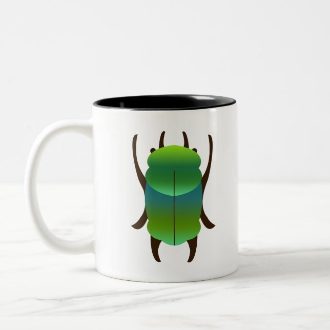 Taza Bicolor Escarabajo azul (Izquierda)