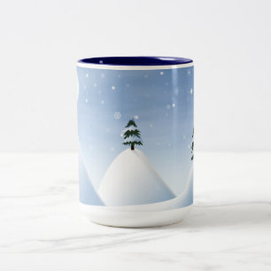 Taza Bicolor Escena de invierno