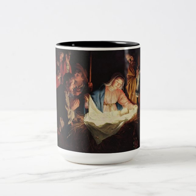 Taza Bicolor Escena de la natividad (Centro)