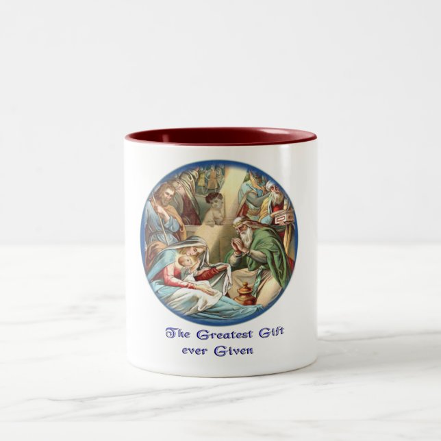 Taza Bicolor Escena de la natividad (Centro)
