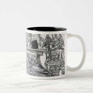 Taza Bicolor Escena de la procesión triunfal de Maximiliano