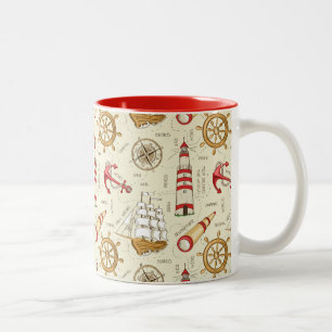 Taza Bicolor Escena del océano