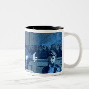 Taza Bicolor Escena en un tribunal (w/c)