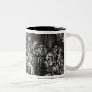 Taza Bicolor Escena en una casa de juego