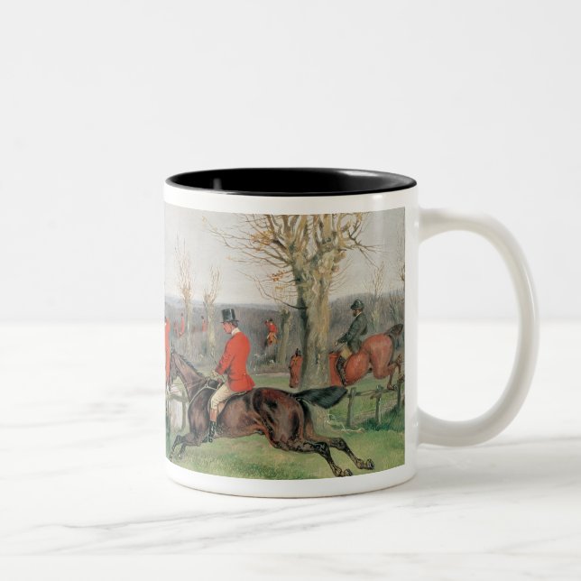 Taza Bicolor Escena que se divierte, siglo XIX (Derecha)