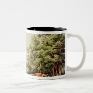 Taza Bicolor Escenas americanas de la granja