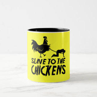 Taza Bicolor Esclavo a los pollos