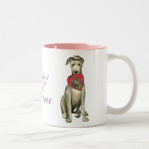 Taza Bicolor Escocés Deerhound Heart Mom